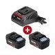 KIT, 2 BAT 4,0AH 18 v + 1 CARGADOR 230v
