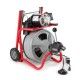 Máquina K-400 con guantes de limpieza de drenajes RIDGID
